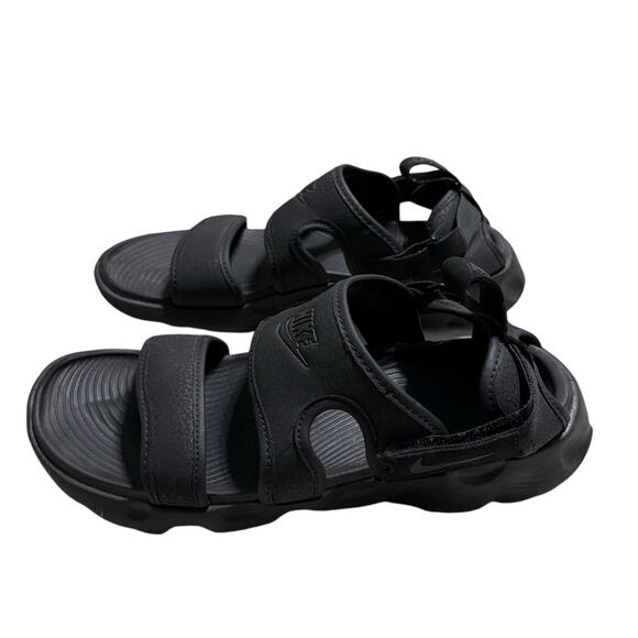 Nike Owaysis Sandals Women's Size 6 Triple Black Adjustable Straps - Picture 3 of 7